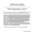 Modèle d'avis au jornal d'annonces légales 